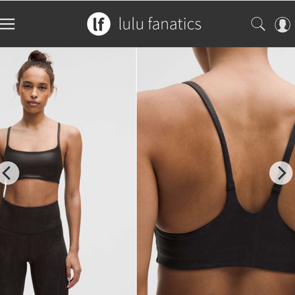 NWT Lululemon Wunder Train Strappy Racer Bra Sz 4 A B Foil Matte Shine Black - Picture 2 of 5